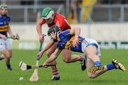 22 April 2012; Niall McCarthy, Cork, in action against Conor O'Mahony, Tipperary. Allianz Hurling League Division 1A Semi-Final, Cork v Tipperary, Semple Stadium, Thurles, Co. Tipperary. Picture credit: Brian Lawless / SPORTSFILE