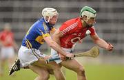 22 April 2012; Niall McCarthy, Cork, in action against Michael Cahill, Tipperary. Allianz Hurling League Division 1A Semi-Final, Cork v Tipperary, Semple Stadium, Thurles, Co. Tipperary. Picture credit: Stephen McCarthy / SPORTSFILE