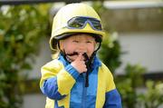 24 April 2012; James Cleary, age 2, from Athlone, Co. Westmeath, at the Punchestown Racing Festival. Punchestown Racecourse, Punchestown, Co. Kildare. Picture credit: David Maher / SPORTSFILE