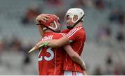 6 July 2017; Owen McCarthy, left, and Joe Stack of Cork celebrate after the All-Ireland U17 Hurling Championship Final match between Dublin and Cork at Croke Park in Dublin. Photo by Piaras Ó Mídheach/Sportsfile