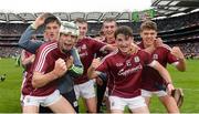 6 August 2017; Galway players celebrate after the Electric Ireland GAA Hurling All-Ireland Minor Championship Semi-Final match between Kilkenny and Galway at Croke Park in Dublin. Photo by Piaras Ó Mídheach/Sportsfile