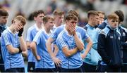 6 July 2017; Dublin's Tom Aherne, centre, dejected after the All-Ireland U17 Hurling Championship Final match between Dublin and Cork at Croke Park in Dublin. Photo by Piaras Ó Mídheach/Sportsfile