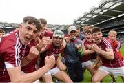 6 August 2017; Galway players celebrate after the Electric Ireland GAA Hurling All-Ireland Minor Championship Semi-Final match between Kilkenny and Galway at Croke Park in Dublin. Photo by Piaras Ó Mídheach/Sportsfile