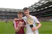 6 August 2017; Conor Molloy, left, and Darach Fahy of Galway celebrate after the Electric Ireland GAA Hurling All-Ireland Minor Championship Semi-Final match between Kilkenny and Galway at Croke Park in Dublin. Photo by Piaras Ó Mídheach/Sportsfile