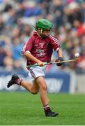 6 August 2017; Faolán Ó Ceallaigh of Gaelscoil Eoghain Uí Thuairisc, Co Carlow, representing Galway, representing Galway,  during INTO Cumann na mBunscol GAA Respect Exhibition Go Games at Galway v Tipperary - GAA Hurling All-Ireland Senior Championship Semi-Final at Croke Park in Dublin Photo by Sam Barnes/Sportsfile