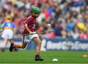 6 August 2017; Faolán Ó Ceallaigh of Gaelscoil Eoghain Uí Thuairisc, Co Carlow, representing Galway, representing Galway,  during INTO Cumann na mBunscol GAA Respect Exhibition Go Games at Galway v Tipperary - GAA Hurling All-Ireland Senior Championship Semi-Final at Croke Park in Dublin Photo by Sam Barnes/Sportsfile
