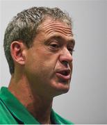 8 August 2017; Ireland head coach Tom Tierney during the Ireland Women's Rugby press conference at UCD, in Dublin. Photo by Eóin Noonan/Sportsfile