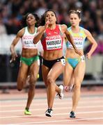 8 August 2017; Mujinga Kambundji of Switzerland during her round one heat of the Women's 200m event during day five of the 16th IAAF World Athletics Championships at the London Stadium in London, England. Photo by Stephen McCarthy/Sportsfile