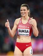 8 August 2017; Sindija Buksa of Latvia following her round one heat of the Women's 200m event during day five of the 16th IAAF World Athletics Championships at the London Stadium in London, England. Photo by Stephen McCarthy/Sportsfile