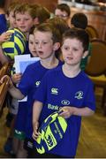 9 August 2017; Alex Kilrane along with other children wait to have the rugby balls signed by Robbie Henshaw during the Bank of Ireland Leinster Rugby Summer Camp at Longford RFC in Lisbrack, Longford. Photo by David Maher/Sportsfile