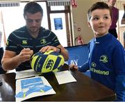9 August 2017; Robbie Henshaw with Evan Kelly during the Bank of Ireland Leinster Rugby Summer Camp at Longford RFC in Lisbrack, Longford. Photo by David Maher/Sportsfile