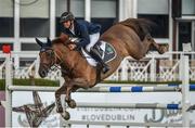 9 August 2017; Bertram Allen, Ireland, competing on Christy Jnr in The Speed Stakes during the Dublin Horse Show at the RDS in Ballsbridge, Dublin. Photo by Cody Glenn/Sportsfile