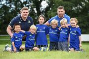 9 August 2017; Leinster's Tadhg Furlong and Sean O'Brien with from left  Jiarui Yu, Micheal Butler, Gwen Delaney, Jamie MacAuley, Andrew Olliffe Bolton and Lorna King during the Bank of Ireland Leinster Rugby Summer Camp at De La Salle RFC in Glenamuck North, Dublin. Photo by Matt Browne/Sportsfile