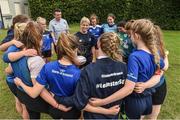 9 August 2017; Leinster's Ailsa Hughes with players from the Bank of Ireland Leinster Rugby School of Excellence event at Kings Hospital in Palmerstown, Dublin. Photo by Matt Browne/Sportsfile