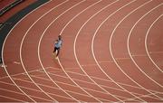 9 August 2017; Isaac Makwala of Botswana runs in an individual time trial after being reinstated into the heats of the Men's 200m event during day six of the 16th IAAF World Athletics Championships at the London Stadium in London, England. Photo by Stephen McCarthy/Sportsfile