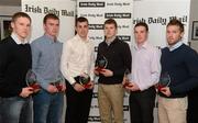 16 April 2012; UCC players, from left, Shane Bourke, Pauric Mahoney, William Egan, Stephen Maher, Darren McCarthy and Stephen Moylan who were presented with their Irish Daily Mail Hurling Future Champions 2012 awards. Irish Daily Mail Future Champions Awards 2012, Croke Park, Dublin. Photo by Sportsfile