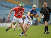 22 April 2012; Niall McCarthy, Cork, in action against Brendan Maher, Tipperary. Allianz Hurling League Division 1A Semi-Final, Cork v Tipperary, Semple Stadium, Thurles, Co. Tipperary. Picture credit: Stephen McCarthy / SPORTSFILE