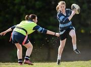 24 April 2012; Lydia Doyle, Maynooth Post Primary, in action against Abbie Hannigan, Maynooth Post Primary. Leinster Rugby Girls Blitz, St. Marys RFC, Templeville Road, Dublin. Photo by Sportsfile