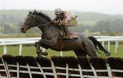 25 April 2012; Marasonnien, with Paul Townend up, on their way to winning the Irish Daily Mirror War Of Attrition Novice Hurdle. Punchestown Racing Festival, Punchestown, Co. Kildare. Picture credit: Stephen McCarthy / SPORTSFILE