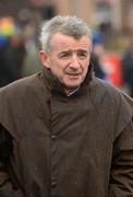 25 April 2012; Michael O'Leary, CEO of Ryanair, during the races. Punchestown Racing Festival, Punchestown Racecourse, Punchestown, Co. Kildare. Picture credit: Stephen McCarthy / SPORTSFILE