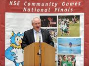 26 April 2012; Minister of State for Tourism & Sport, Michael Ring T.D. today launched the HSE Community Games 2012 National Finals. The HSE Community Games finals will take place this year in Athlone Institute of Technology, Athlone, Co. Westmeath, over three weekends: 5th – 27th May 2012, 17th – 19th August 2012  and 24th – 26th August 2012. At the launch is Minister of State for Tourism & Sport, Michael Ring T.D. HSE Community Games 2012 National Finals Launch, Government Buildings, Merrion Street, Dublin. Picture credit: Brian Lawless / SPORTSFILE