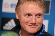 27 April 2012; Leinster head coach Joe Schmidt during a press conference ahead of their Heineken Cup Semi-Final against ASM Clermont Auvergne on Sunday. Leinster Rugby Press Conference, David Lloyd Riverview, Clonskeagh, Dublin. Picture credit: Brian Lawless / SPORTSFILE