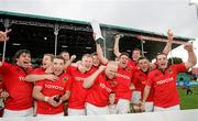 27 April 2012; The Munster A players celebrate with the cup after the game. British & Irish Cup Final, Munster A v Cross Keys, Musgrave Park, Cork. Picture credit: Cillian Kelly / SPORTSFILE
