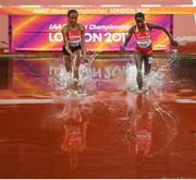 9 August 2017; Beatrice Chepkoech of Kenya, left, and Ruth Jebet of Bahrain during round one of the Women's 3000m Steeplechase event during day six of the 16th IAAF World Athletics Championships at the London Stadium in London, England. Photo by Stephen McCarthy/Sportsfile