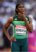 10 August 2017; Caster Semenya of South Africa competes in round one of the Women's 800m event during day seven of the 16th IAAF World Athletics Championships at the London Stadium in London, England. Photo by Stephen McCarthy/Sportsfile