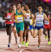 10 August 2017; Luke Mathews of Australia after crossing the line during his round one heat of the Men's 1500m event during day seven of the 16th IAAF World Athletics Championships at the London Stadium in London, England. Photo by Stephen McCarthy/Sportsfile