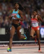 10 August 2017; Shaunae Miller-Uibo of the Bahamas crosses the line to win her semi-final of the Women's 200m event during day seven of the 16th IAAF World Athletics Championships at the London Stadium in London, England. Photo by Stephen McCarthy/Sportsfile
