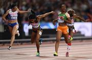 10 August 2017; Marie-Josee Ta Lou of the Ivory Coast wins her semi-final of the Women's 200m event during day seven of the 16th IAAF World Athletics Championships at the London Stadium in London, England. Photo by Stephen McCarthy/Sportsfile
