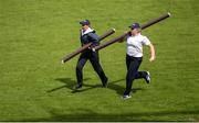 10 August 2017; Obstacle repair during The Speed Derby by The Clayton Hotel Ballsbridge at the Dublin Horse Show at the RDS in Ballsbridge, Dublin. Photo by Cody Glenn/Sportsfile