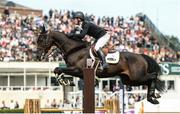 10 August 2017; Richard Howley of Ireland competing on Chinook during the Anglesea Serpentine Stakes at the Dublin Horse Show at the RDS in Ballsbridge, Dublin. Photo by Cody Glenn/Sportsfile