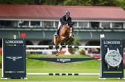 10 August 2017; Michael Greeve of The Netherlands competing on Turbo Z during the Anglesea Serpentine Stakes at the Dublin Horse Show at the RDS in Ballsbridge, Dublin. Photo by Cody Glenn/Sportsfile