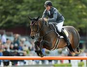 10 August 2017; Clem McMahon of Ireland competing on Paparazzi during the Anglesea Serpentine Stakes at Dublin Horse Show at the RDS in Ballsbridge, Dublin. Photo by Cody Glenn/Sportsfile