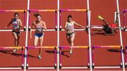 11 August 2017; Athletes, from left, Hyelim Jung of South Korea, Nadine Visser of the Netherlands, Nadine Hildebrand of Germany and Deborah John of Trinidad & Tobago compete in their heat of the Women's 100m Hurdles event during day eight of the 16th IAAF World Athletics Championships at the London Stadium in London, England. Photo by Stephen McCarthy/Sportsfile