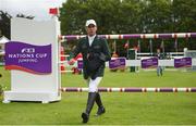 11 August 2017; Mark McAuley of Ireland walks the course ahead of the FEI Nations Cup during the Dublin International Horse Show at RDS, Ballsbridge in Dublin. Photo by Cody Glenn/Sportsfile