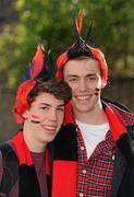 28 April 2012; Edinburgh supporters Scott, left, and Ben Docherty, from Edinburgh, at the game. Heineken Cup Semi-Final, Ulster v Edinburgh, Aviva Stadium, Lansdowne Road, Dublin. Picture credit: Brendan Moran / SPORTSFILE