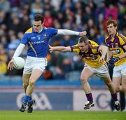 28 April 2012; Paul Barden, Longford, in action against Colm Morris, Wexford. Allianz Football League, Division 3 Final, Longford v Wexford, Croke Park, Dublin. Picture credit: Ray McManus / SPORTSFILE