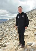 28 April 2012; FAI chief executive John Delaney nearing the summit of Croagh Patrick following the Enda's Trek with Trap's Green Army Charity Climb. Croagh Patrick, Murrisk, Carrowmacloughlin, Co. Mayo. Picture credit: Tommy Grealy / SPORTSFILE