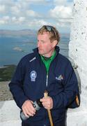 28 April 2012; An Taoiseach Enda Kenny T.D. at the summit of Croagh Patrick following the Enda's Trek with Trap's Green Army Charity Climb. Croagh Patrick, Murrisk, Carrowmacloughlin, Co. Mayo. Picture credit: Tommy Grealy / SPORTSFILE