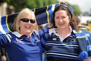 29 April 2012; Leinster supporters Anne Marie Lynch, left, and Bairbre Stewart, from Monkstown, Dublin, at the game. Heineken Cup Semi-Final, ASM Clermont Auvergne v Leinster, Stade Chaban Delmas, Bordeaux, France. Picture credit: Brendan Moran / SPORTSFILE