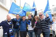 29 April 2012; Leinster supporters, from left, Peter Connelly, Nigel Cowman, Mark Wise, Mark Stafford, Danielle Dolan and John Dolan, before the game. Heineken Cup Semi-Final, ASM Clermont Auvergne v Leinster, Stade Chaban Delmas, Bordeaux, France. Picture credit: Brendan Moran / SPORTSFILE
