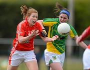 29 April 2012; Rena Buckley, Cork, in action against Kellie Allen, Meath. Bord Gáis Energy Ladies National Football League, Division 1 Semi-Final, Cork v Meath, Crettyard, Co. Laois. Picture credit: Brian Lawless / SPORTSFILE