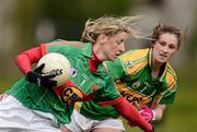 29 April 2012; Cora Staunton, Mayo, in action against Aisling Leonard, Kerry. Bord Gáis Energy Ladies National Football League, Division 2 Semi-Final, Kerry v Mayo, St. Rynagh's GAA, Banagher, Co. Offaly. Picture credit: David Maher / SPORTSFILE