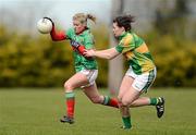 29 April 2012; Fiona McHale, Mayo, in action against Lorraine Scanlon, Kerry. Bord Gáis Energy Ladies National Football League, Division 2 Semi-Final, Kerry v Mayo, St. Rynagh's GAA, Banagher, Co. Offaly. Picture credit: David Maher / SPORTSFILE