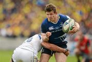 29 April 2012; Brian O'Driscoll, Leinster, is tackled by Brock James, ASM Clermont Auvergne. Heineken Cup Semi-Final, ASM Clermont Auvergne v Leinster, Stade Chaban Delmas, Bordeaux, France. Picture credit: Stephen McCarthy / SPORTSFILE