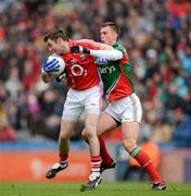 29 April 2012; Donncha O'Connor, Cork, in action against Barry Moran, Mayo. Allianz Football League, Division 1 Final, Cork v Mayo, Croke Park, Dublin. Picture credit: Ray McManus / SPORTSFILE