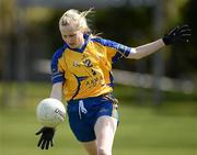 29 April 2012; Deirdre Troy, Clare. Bord Gáis Energy Ladies National Football League, Division 2 Semi-Final, Clare v Galway, St Rynagh's GAA, Banagher, Co Offaly. Picture credit: David Maher / SPORTSFILE